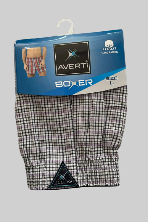 Erkek 10Lu Gömlek Desen %100 Pamuk Poplin Boxer PLD25S-3069