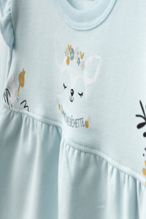 Kız Bebek Animal Desenli Sweatshirt Pantolon 2  li Alt Üst Bebek Takımı 3 Ay-36 Ay