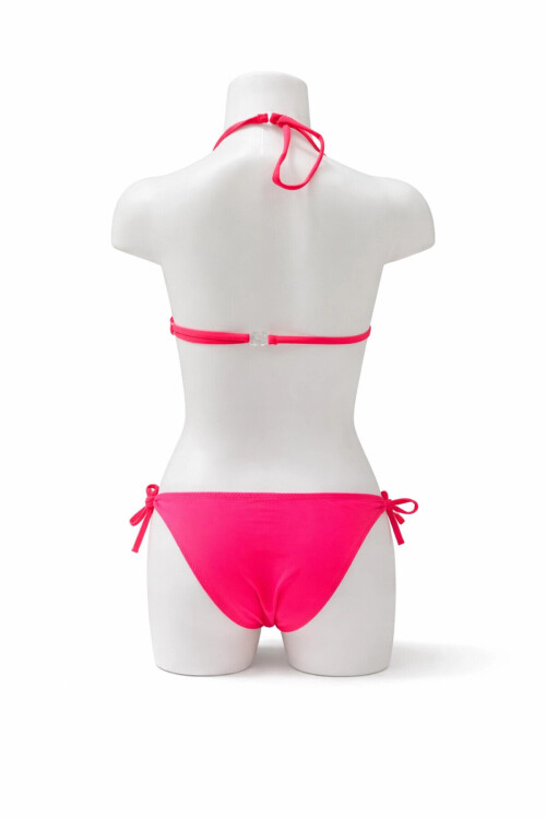 Kız Çocuk Neon Pembe Yeşil Unicorn Temalı Bikini Takım PLD25S-3005