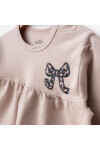 Kız Bebek Nakışlı Sweatshirt Pantolon 2 li Alt Üst Bebek Takımı 3 Ay-36 Ay