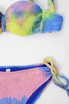 Kadın Çok Renkli Yüksek Bel Toparlayıcı Bikini Takım PLD24S-3028