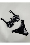 Kadın Siyah Puantiyeli Astarlı Bikini Takım PLD25S-3023