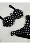 Kadın Siyah Puantiyeli Astarlı Bikini Takım PLD25S-3023