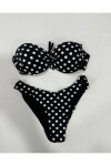 Kadın Siyah Puantiyeli Astarlı Bikini Takım PLD25S-3023