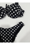 Kadın Siyah Puantiyeli Astarlı Bikini Takım PLD25S-3023