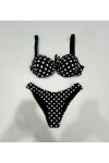 Kadın Siyah Puantiyeli Astarlı Bikini Takım PLD25S-3023