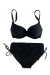 Kadın Siyah Taş İşlemeli Astarlı Büyük Beden Bikini Takımı PLD25S-3010