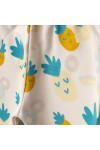 Kız Bebek Ananas Desenli Hırka Pantolon Bere 3  lü Alt Üst Bebek Takımı 0 Ay - 6 Ay