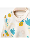 Kız Bebek Ananas Desenli Sweatshirt Pantolon 2  li Alt Üst Bebek Takımı 3 Ay-36 Ay