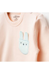 Kız Bebek Animal Desenli % 100 Pamuk Sweatshirt Pantolon 2  li Alt Üst Bebek Takımı 3 Ay-36 Ay