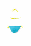 Kız Çocuk Mavi Neon Pembe Unicorn Temalı Bikini Takım PLD25S-3005