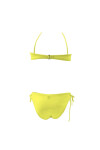 Kız Çocuk Neon Sarı Unicorn Desenli 2-8 Yaş Straplez Bikini Takım PLD24S-3011