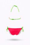 Kız Çocuk Pembe Kelebek Desenli 2-8 Yaş Üçgen Bikini Takım PLD24S-3006